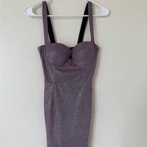 Revolve Superdown Purple Sparkle Dress